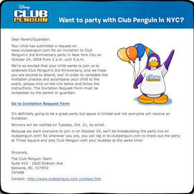 Disney party invitation