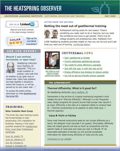 HeatSpring Observer, May 2009