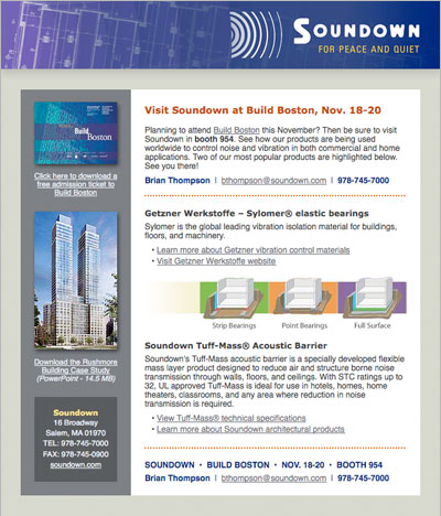Soundown trade show invitation